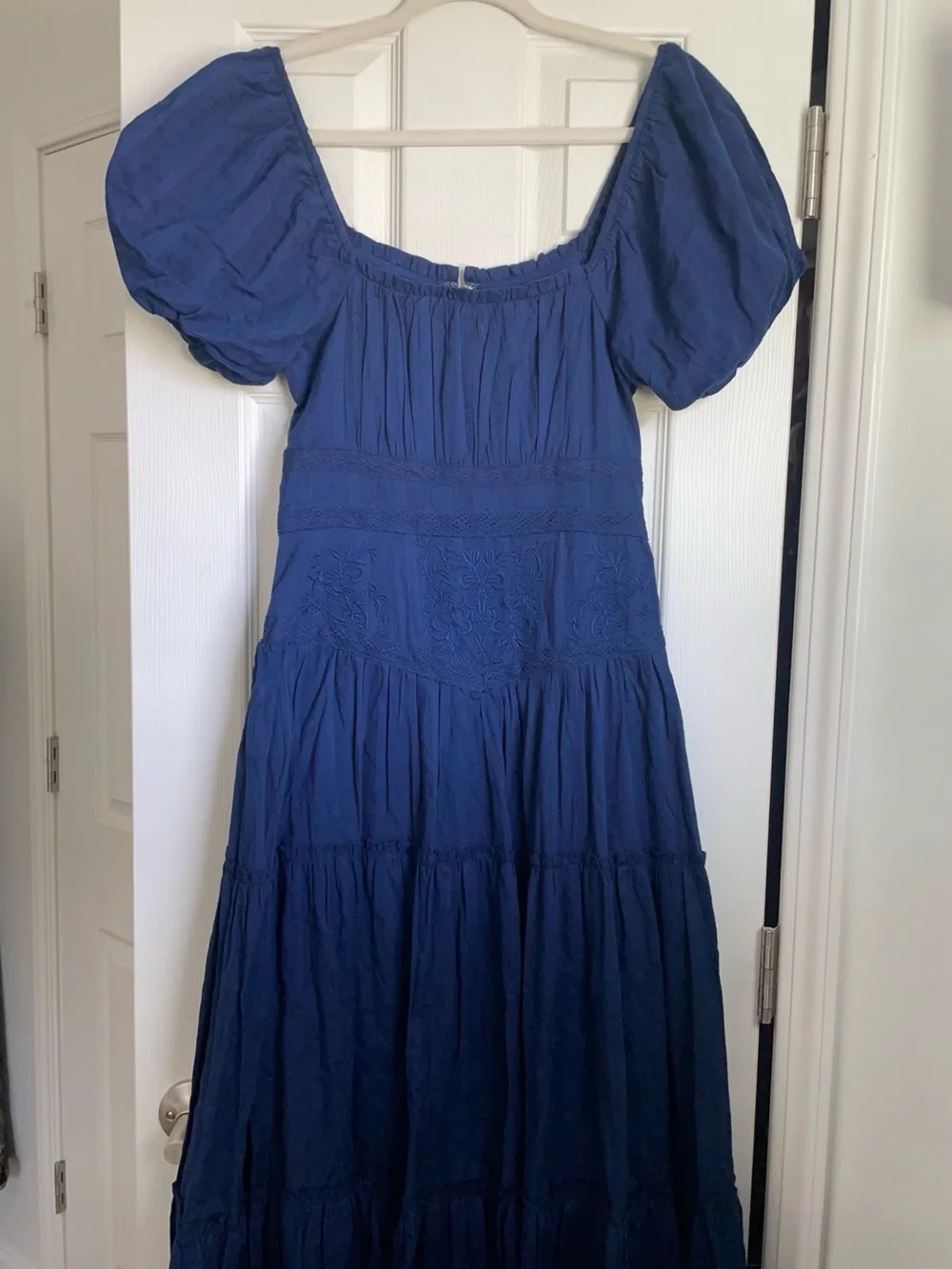 Altar'd State Blue Puff-Sleeve Maxi Dress - Picture 9 of 9